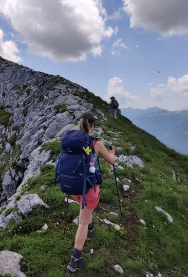 Kosovo trail, walking to the top